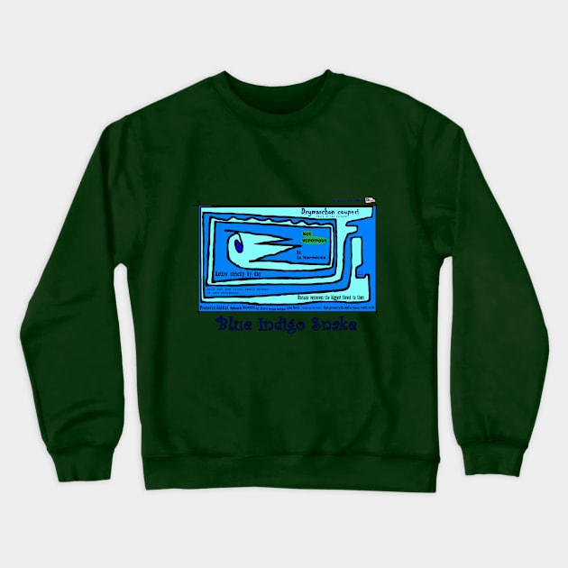 Blue Indigo Snake Crewneck Sweatshirt by TenomonMalke